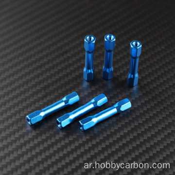 مواجهات مستديرة من الألومنيوم الأحمر M3x5.0x5mm